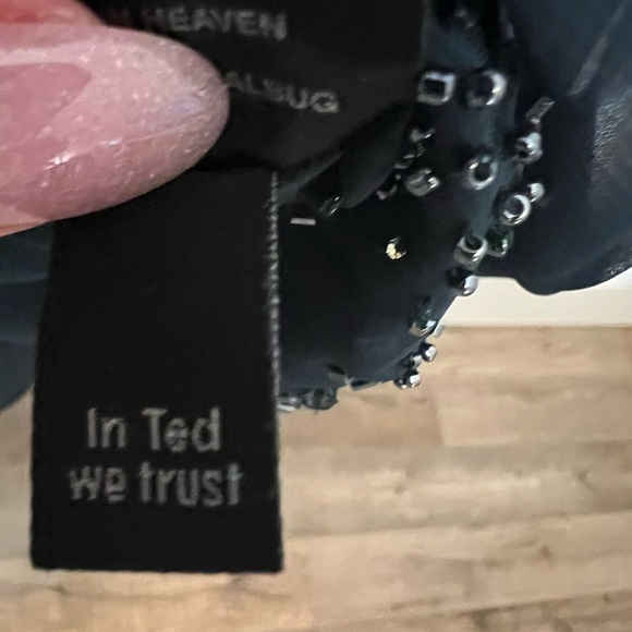 Stunning Ted Baker dark teal Embellished Midi Dress - Picture 8 of 12